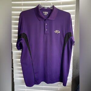 *VINTAGE* Baltimore Ravens Polo Shirt - Mens X-Large - Purple - NFL Team Apparel